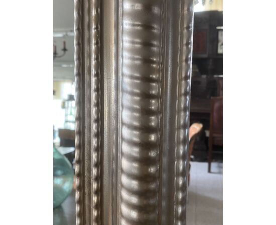 Silver framed mirror