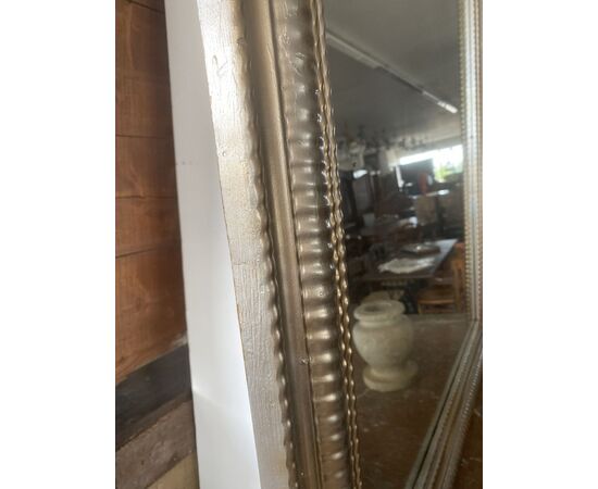 Silver framed mirror