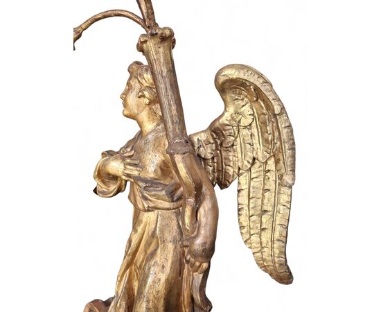 Pair of gilded wooden angels