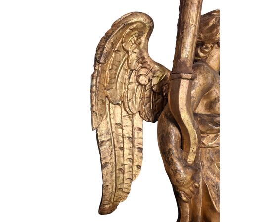Pair of gilded wooden angels