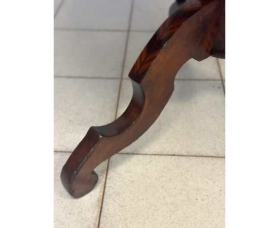 Small table. Rolo. Round inlaid table, second half of the 1800s