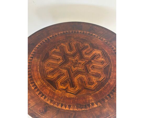 Small table. Rolo. Round inlaid table, second half of the 1800s