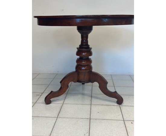 Small table. Rolo. Round inlaid table, second half of the 1800s