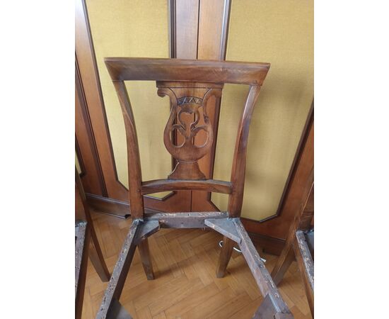 Four early 20th-century chairs, restored and ready for upholstery