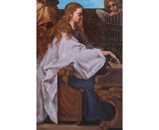 Santa Cecilia con angeli