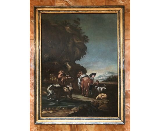 GRANDE PAESAGGIO CON ARMENTI