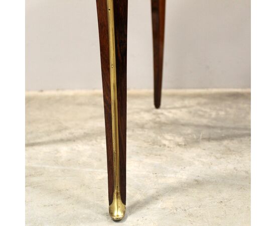 Antico tavolino Napoleone III in palissandro intarsiato - epoca '800