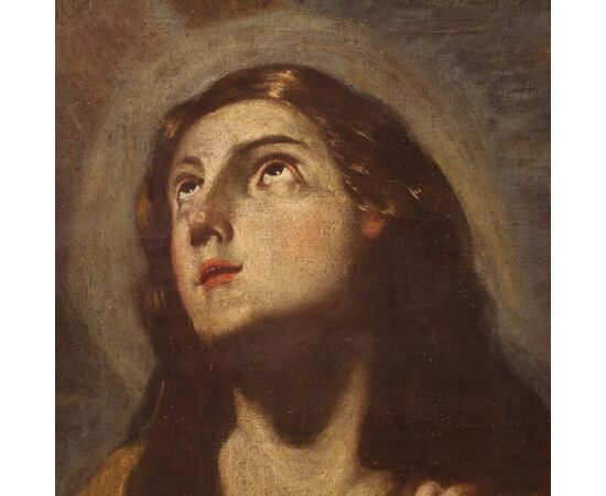 Antico dipinto italiano Maddalena del XVII secolo