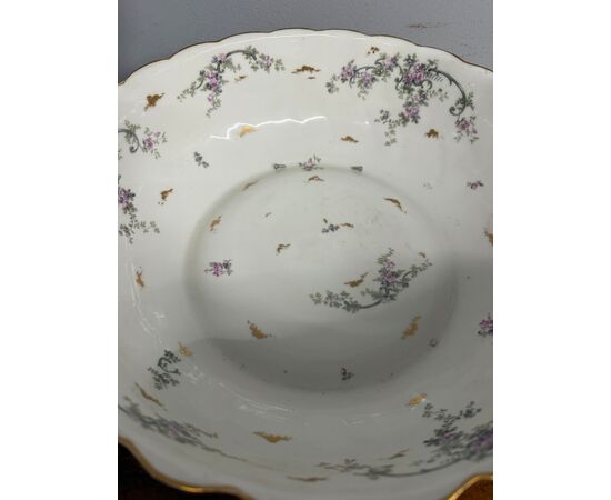 Antico set da toilet in porcellana Limoges, '800, 30x40cm