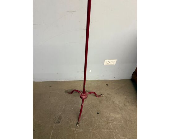Antico attaccapanni in ferro battuto Liberty, '800, 170x47cm