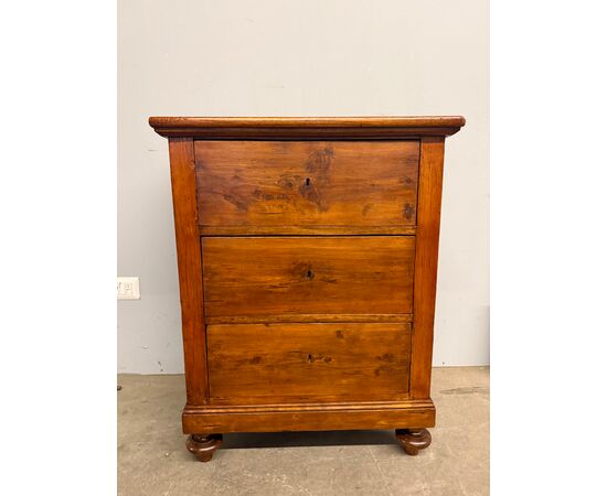 Antico mobiletto credenzino toscano XIX, 84x66x49cm restaurato