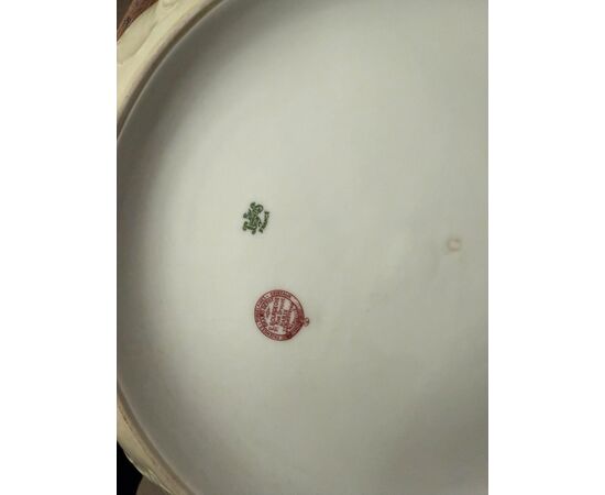 Antico set da toilet in porcellana Limoges, '800, 30x40cm