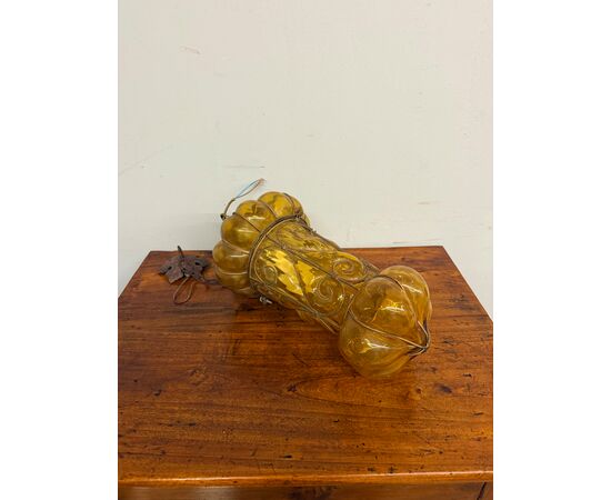 Antica lanterna in vetro Murano, '800, 48x30cm