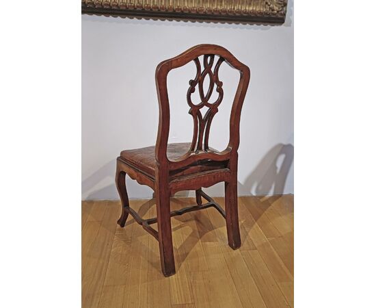 SET OF TEN LOUIS XV WALNUT CHAIRS, MID-18TH CENTURY