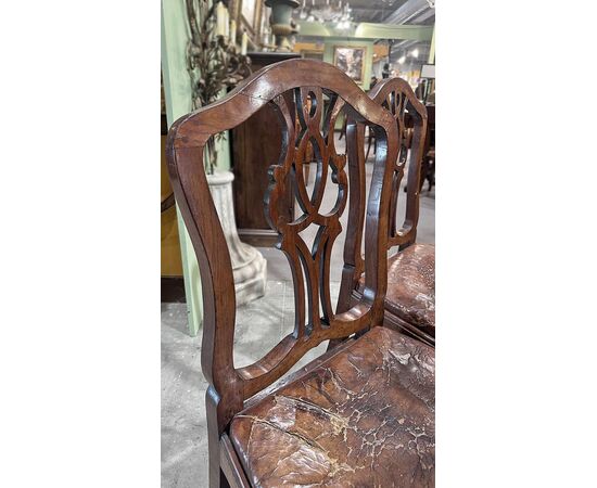 SET OF TEN LOUIS XV WALNUT CHAIRS, MID-18TH CENTURY