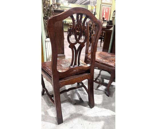 SET OF TEN LOUIS XV WALNUT CHAIRS, MID-18TH CENTURY