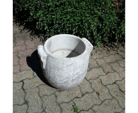Raw marble vase