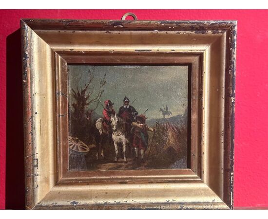 Soldiers on horseback 12.5x14 cm