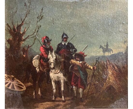 Soldiers on horseback 12.5x14 cm