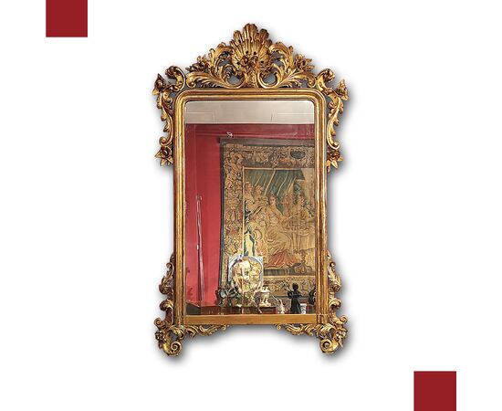 GRANDE SPECCHIERA DORATA LUIGI FILIPPO PRIMA META’ DEL XIX SECOLO