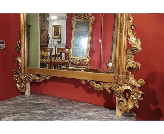 GRANDE SPECCHIERA DORATA LUIGI FILIPPO PRIMA META’ DEL XIX SECOLO