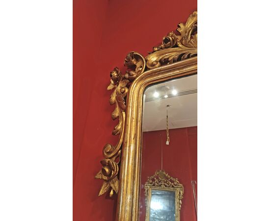 GRANDE SPECCHIERA DORATA LUIGI FILIPPO PRIMA META’ DEL XIX SECOLO