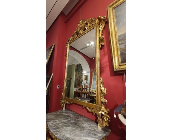 GRANDE SPECCHIERA DORATA LUIGI FILIPPO PRIMA META’ DEL XIX SECOLO