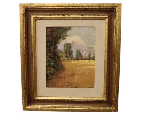 Dipinto olio su cartone firma N. Chianese epoca '900
