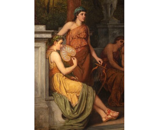 Dance scene in ancient Greece, oil on canvas, signed Johan Raphael Smith Dance scene in ancient Greece, oil on canvas, signed Johan Raphael Smith