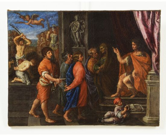 Giuliano Dinarelli, The condemnation and martyrdom of the four crowned saints, oil on canvas