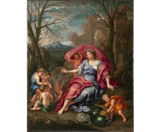 Four paintings depicting The Seasons, Circle of Noel Coypel, second half of the 17th century
