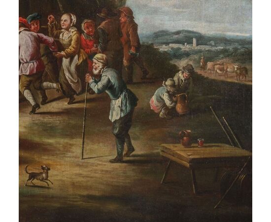 Giovanni Michele Graneri (Turin 1708-1762), Peasants dancing in front of the tavern