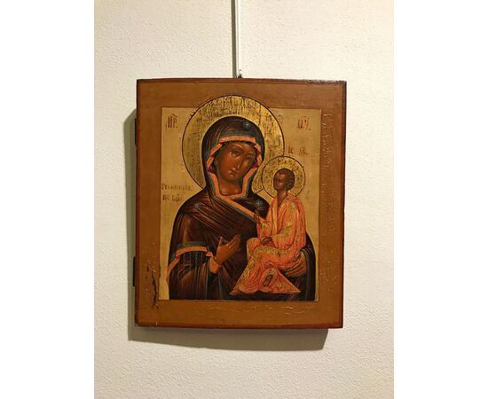 Icon depicting "Mother of God of Tikhvin" (lot 13), Moscow Academy, early 19th century