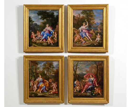 Four paintings depicting The Seasons, Circle of Noel Coypel, second half of the 17th century