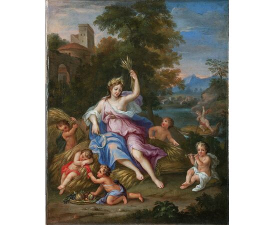 Four paintings depicting The Seasons, Circle of Noel Coypel, second half of the 17th century