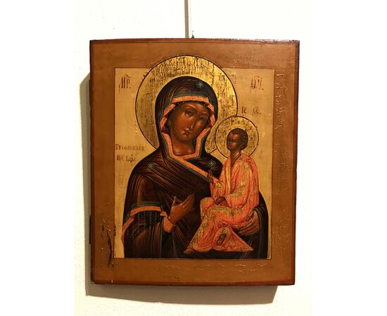 Icon depicting "Mother of God of Tikhvin" (lot 13), Moscow Academy, early 19th century