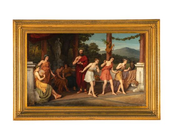 Dance scene in ancient Greece, oil on canvas, signed Johan Raphael Smith Dance scene in ancient Greece, oil on canvas, signed Johan Raphael Smith