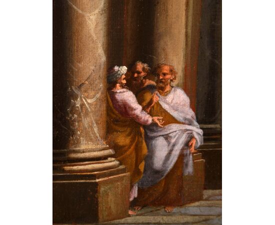 Alberto Carlieri (Roma 1672-1720), Cristo e l’adultera, dipinto olio su tela