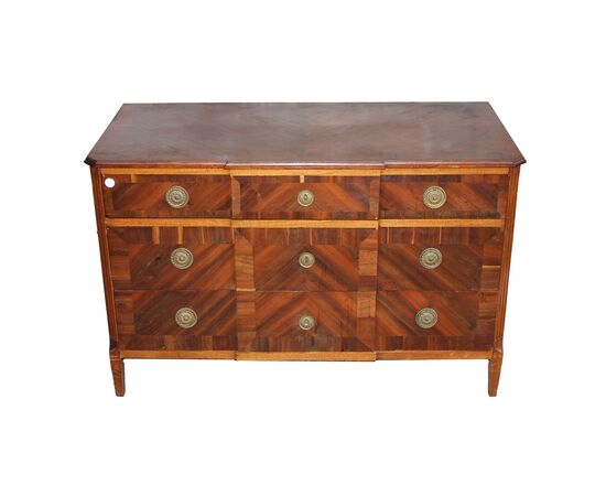 Louis XVI mahogany chest of drawers - mid-19th century Louis XVI mahogany chest of drawers - mid-19th century