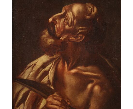 Religious painting of Saint Bartholomew from the 17th century