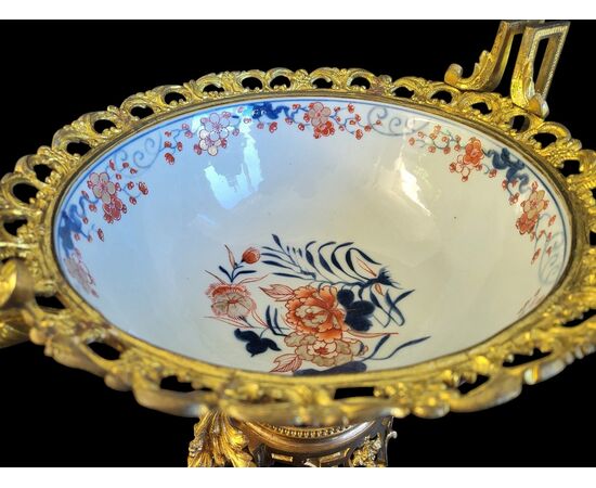 BOWL MONTATA IN BRONZO - IMARI - XVIII SEC BOWL MONTATA IN BRONZO - IMARI - XVIII SEC