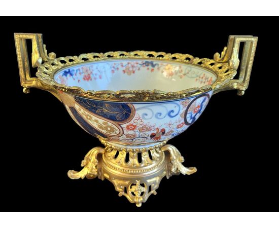 BOWL MONTATA IN BRONZO - IMARI - XVIII SEC BOWL MONTATA IN BRONZO - IMARI - XVIII SEC