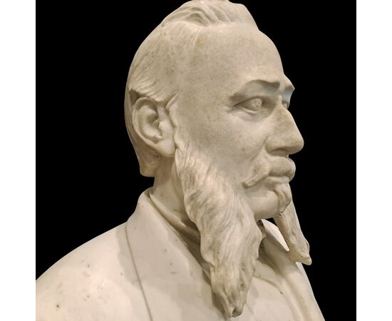 BUST OF A GENTLEMAN - GASPARE GALEAZZI (1801 - 1883)