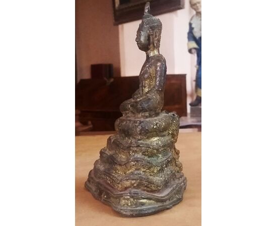 GILT BRONZE SAKYAMUNI THAILAND GILT BRONZE GILT BRONZE SAKYAMUNI THAILAND GILT BRONZE