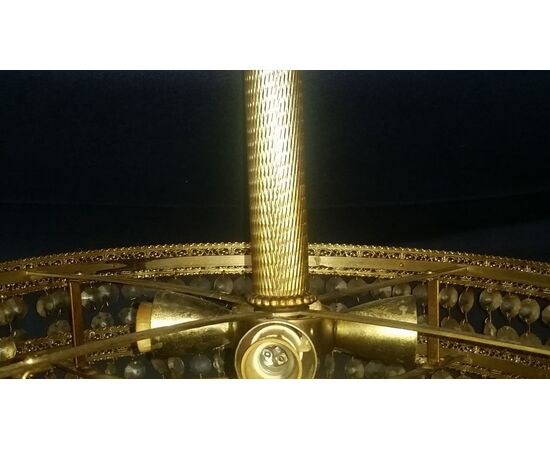 LAMPADARIO IN BRONZO DORATO LAMPADARIO IN BRONZO DORATO