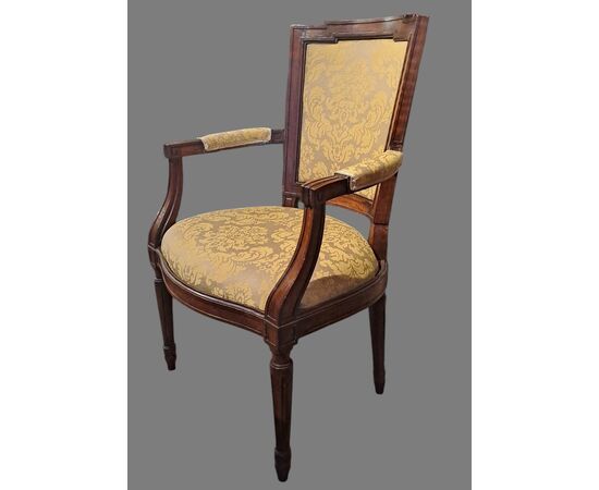 PAIR OF ARMCHAIRS - PIEDMONT - LOUIS XVI