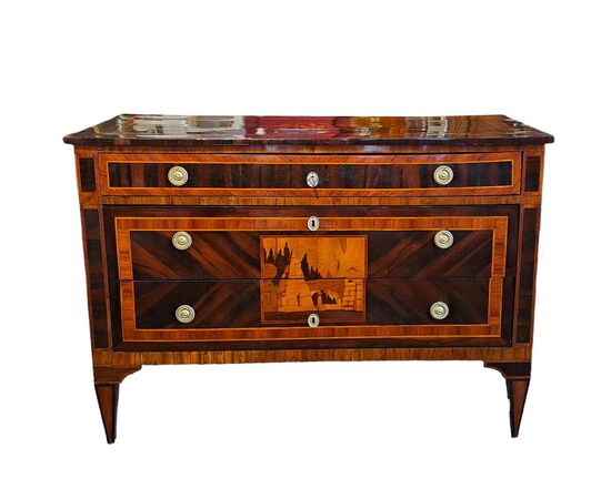 Louis XVI chest of drawers - Genoa - late 18th century Louis XVI chest of drawers - Genoa - late 18th century