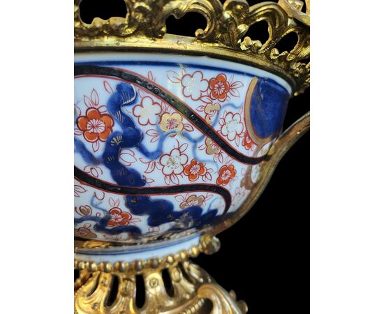 BOWL MONTATA IN BRONZO - IMARI - XVIII SEC BOWL MONTATA IN BRONZO - IMARI - XVIII SEC