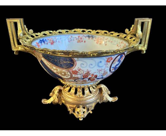 BOWL MONTATA IN BRONZO - IMARI - XVIII SEC BOWL MONTATA IN BRONZO - IMARI - XVIII SEC