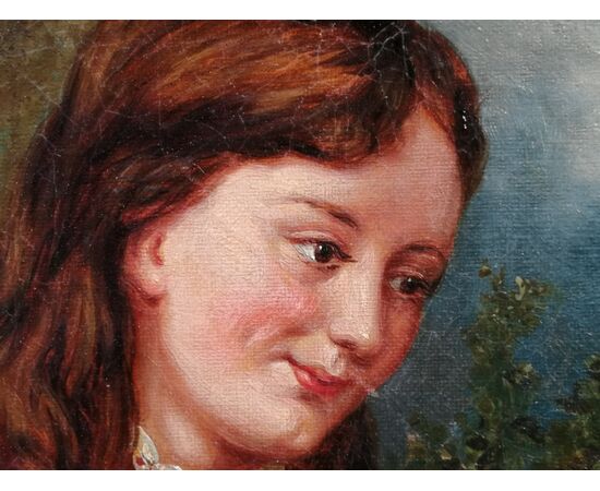 Oil on canvas: mother and child Oil on canvas: mother and child